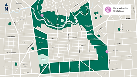 SA Water recycled water station location map