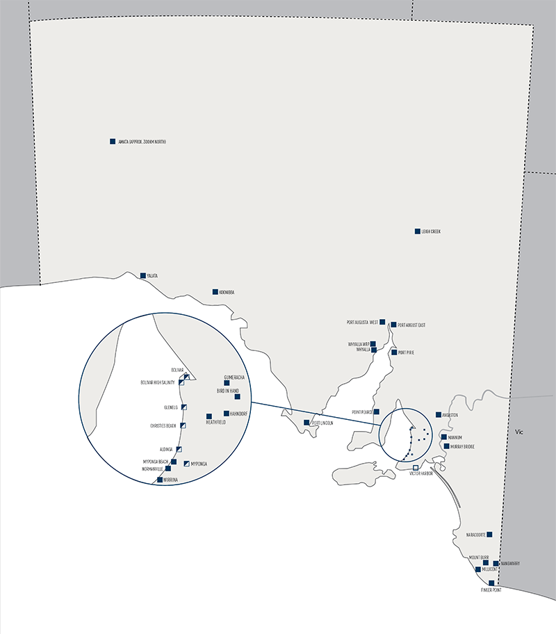 Map of our wastewater treatment plants